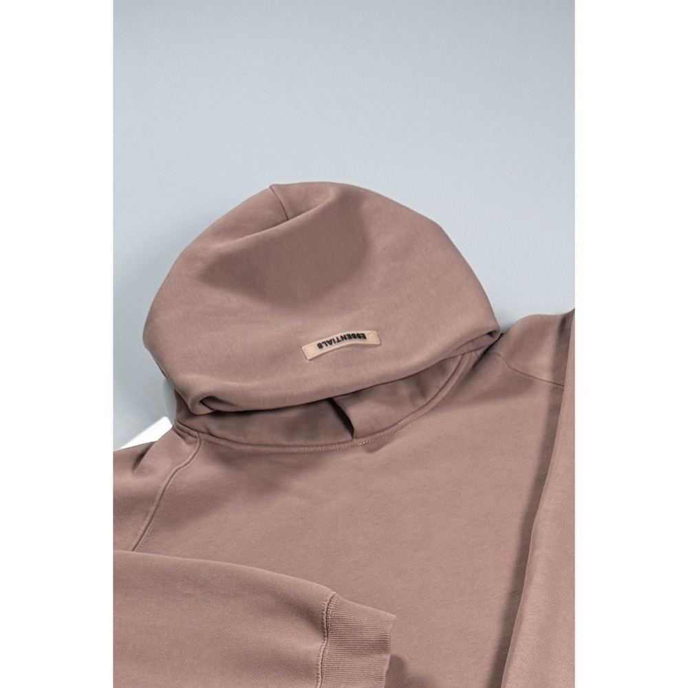 Fear Of God Essentials Hoodie Desert Taupe Brown Tan Mens FOG Pullover- Large